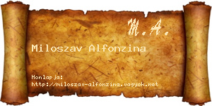 Miloszav Alfonzina névjegykártya